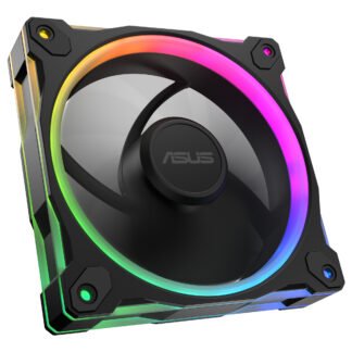 Asus Prime MR120 ARGB 12cm PWM Case Fan, Sleeve Bearing, 28mm Frame, Dual-Sided Lighting, 1600 RPM, Black